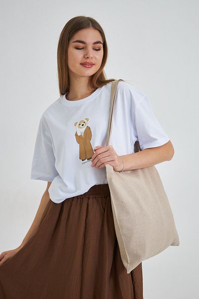 The Champ Clothing Tricou alb cu imprimeu ursuleț ediție specială pentru femei