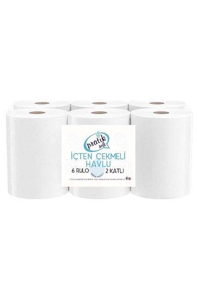 Pratiksoft Internal Pull Paper Towel 6 Rolls