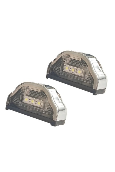 reyoto 2 Adet Tır Kamyon Dorse Plaka Lambası Kobra Krom 12-24 Volt