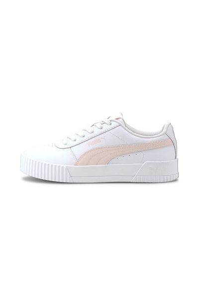 Puma Womens Carina Leather Trainers Sneakers - White