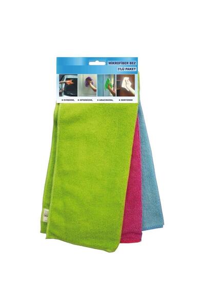 Omniclean عبوة من 3 قطع قماش مايكروفايبر مقاس 30 × 40 سم