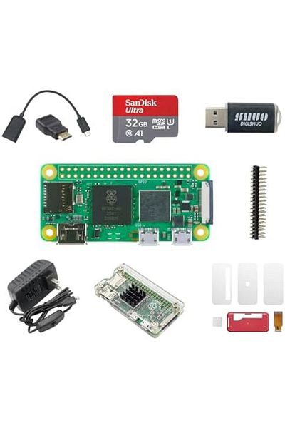 Raspberry DIGISHUO Raspberry Pi Zero 2W (Wireless) 9 in 1 Kit Complete Kit