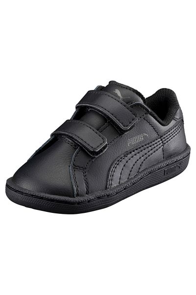Puma Kids Smash Leather V PS Trainers Sneakers - Black