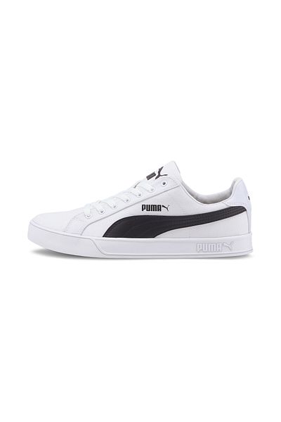 Puma Unisex Smash Vulc Canvas Trainers Sneakers - White