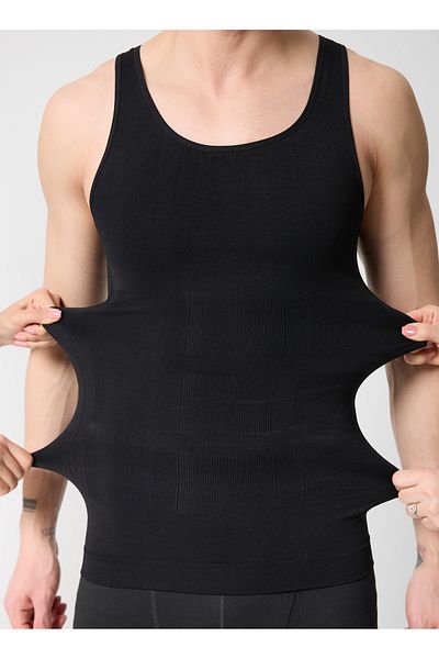 AZURİNE Men's Athlete Corset Waist Chest Belly Recovery Firming Upright Posture Helping Corset