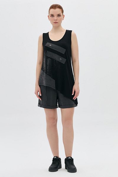 DAIDO Ribbed Double Leg Shorts with Elastic Waist
