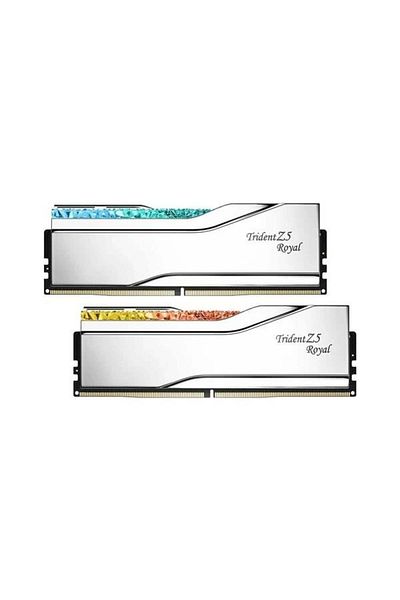 Arey Gskill 32Gb (2X 16Gb) Ddr5 6400Mhz Cl30 Rgb Dual Kit Pc Ram Trident Z5 Royal Silver F5-6400J3039G16G
