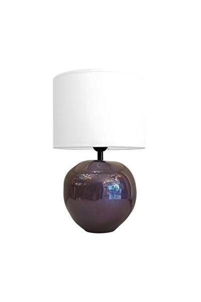 Bahar Aydınlatma Liray Koyu Mor Seramik Abajur