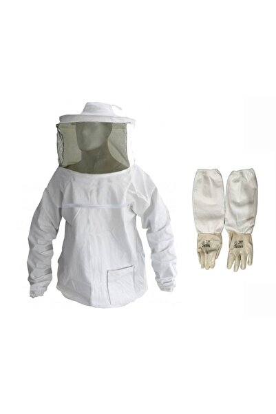 sedef beekeeping Arıcı Mont Kıyafet Maske Set M (Mont maske+arıcı uzun eldive...