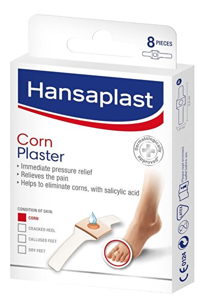 Hansaplast لاصقة الذرة، تساعد على التخلص من الذرة وتخفيف الألم على الفور، شفافة