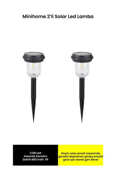 MiniHome Mh-B117 Solar Led Bahçe Lambası 2'Li