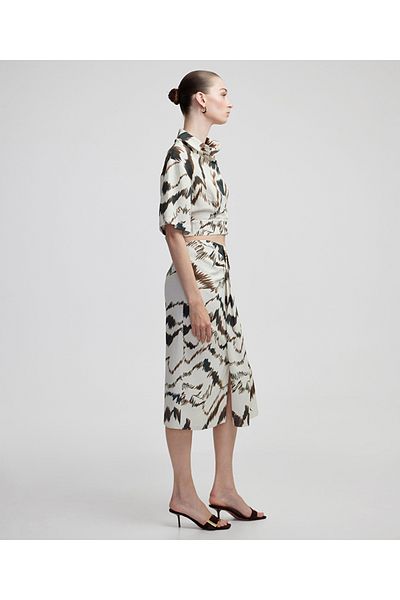 İpekyol Patterned midi skirt