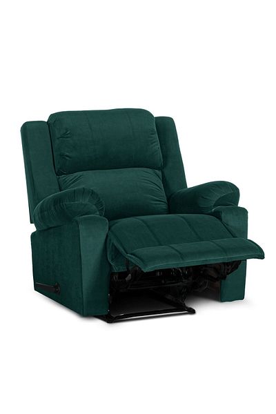 Lazy Vibes Heaven | Velvet Rocking & Rotating Recliner Chair