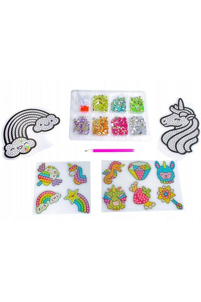 OEM Set de broderie cu diamante pentru copii, diverse modele, accesorii incluse, multicolor