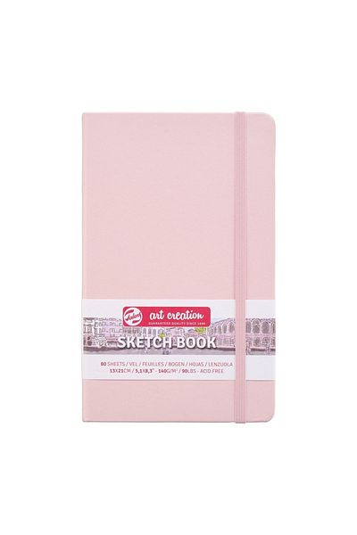 Art Creation Sketchbook 13X21 Stitched Hard Cover Pink 140 Gr with Elastic 9314012m
