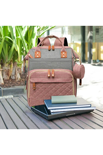 CRACOS Geanta tip rucsac Mommy Bag, Cracos®, material rezistent la apa, cu saltea de infasat, 42x30x18cm