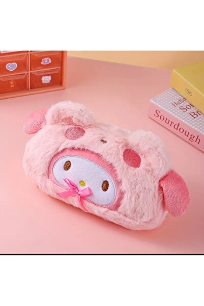 Kaptan Mavi Kuromi, Hello Kitty, MyMelody, Cinnamoroll Peluş Kalemlik Büyük Boy