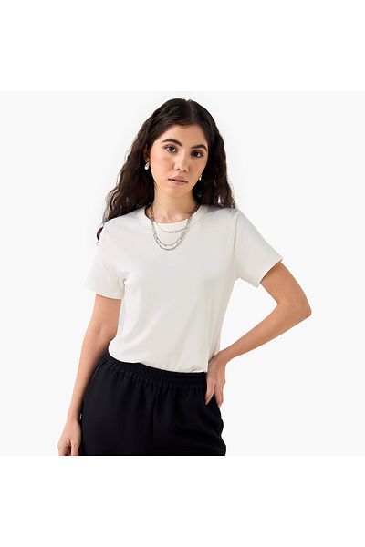 FAV Crew Neck T-shirt with Short Sleeves