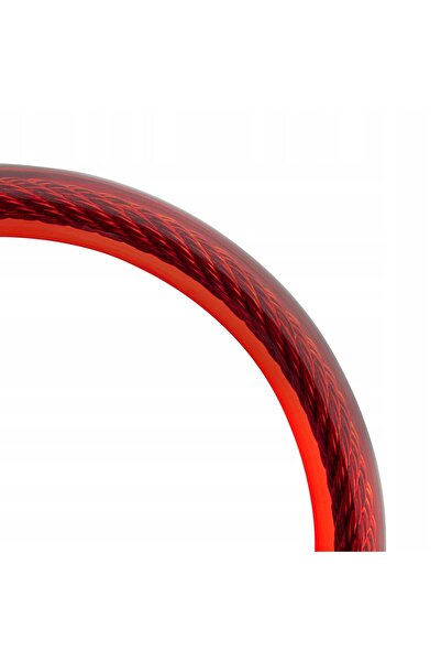 OEM Anti-theft lock with 2 keys for bicycles and motorcycles, 100 cm long, 12 mm thick, red