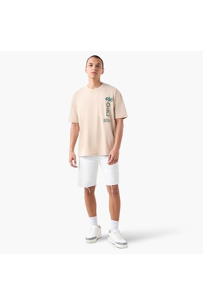 FAV Squid Game Print T-shirt with Crew Neck and Short Sleeves