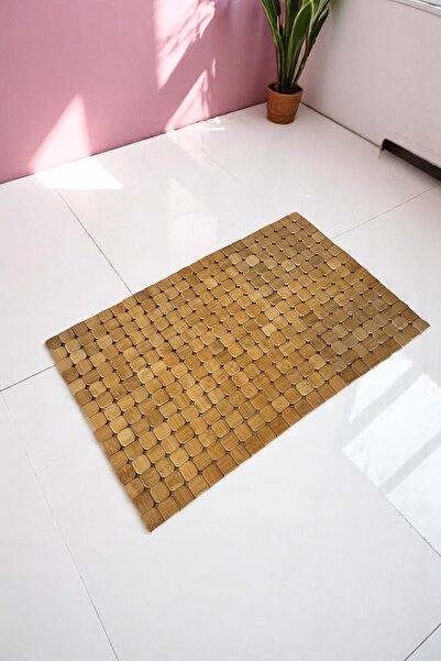 ALBETTO Bambu Banyo Paspası Cilalı Bambu Paspas 59*39cm