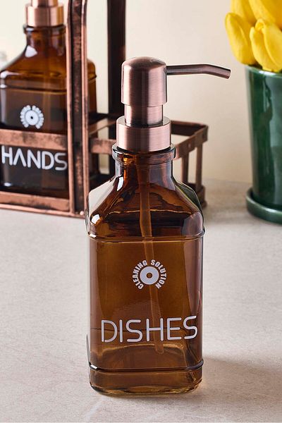 Perotti Rame Antique Metal Stand Retro 2-Piece Liquid Soap Dispenser 500 ml
