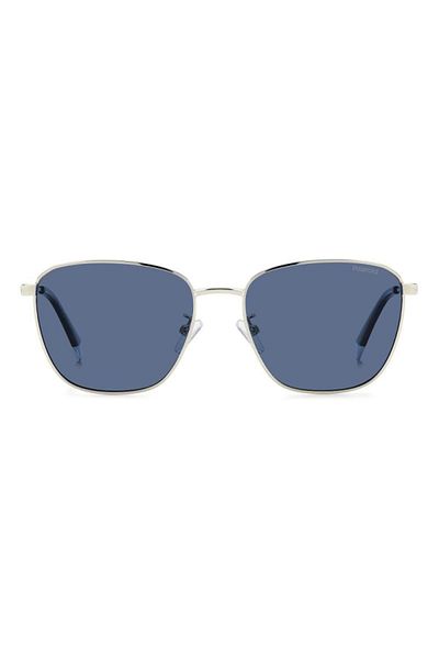 Polaroid Men's Sunglasses Pld 4159 /g/s/x 010/c3, Silver, Rectangular, 56 Mm