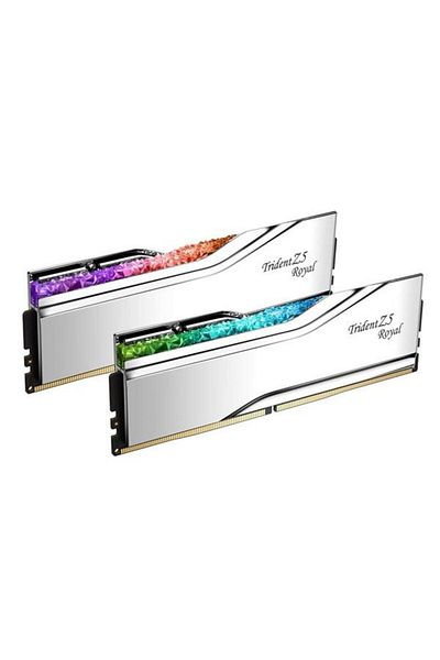 Arey Gskill 32Gb (2X 16Gb) Ddr5 6400Mhz Cl32 Rgb Dual Kit Pc Ram Tz5 Royal Silver F5-6400J3239G16Gx2-Tr5S