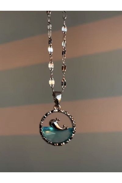 Ervalina Silver Color Ervalina Trend Fashion Steel Dolphin Necklace