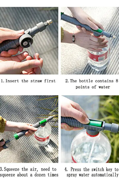 CİYU TİCARET Basınçlı yıkama tabancası manuel el püskürtücü su tabancası bahçe oto yıkama