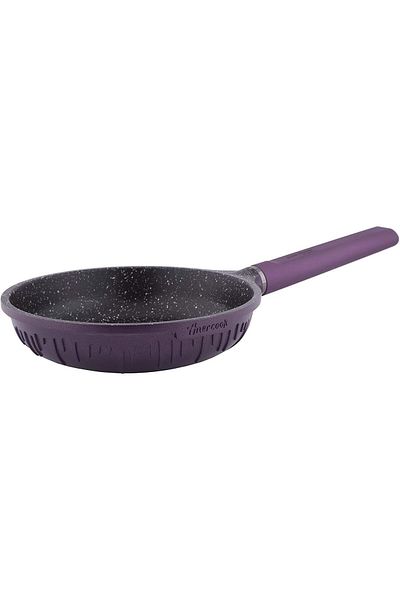 ALSAIF Open Non-stick Aluminum Frying Pan By Amercook, Size: 20cm, Purple, By Al Saif Co
