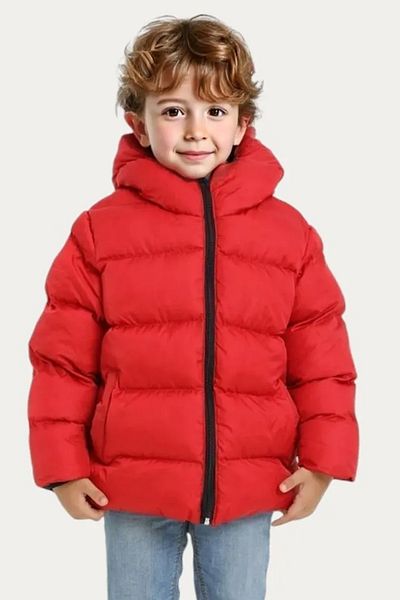 Montland Red Boy's Jacket - Fleece, Pocket and Wind Resistant