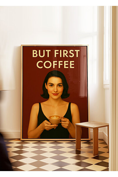 ARTHOUSECOLLECTIVE Ali prva kafa - Dekorativni poster kafe - Poster u različi...