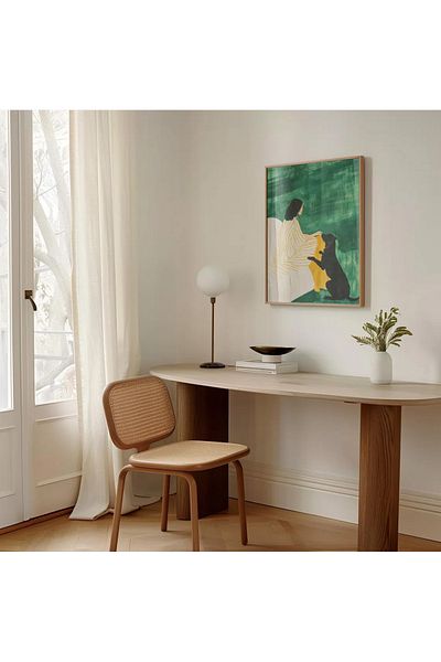 Dekorsiahome One Piece Wooden Frame Living Room Hall Kitchen Table Tk0582