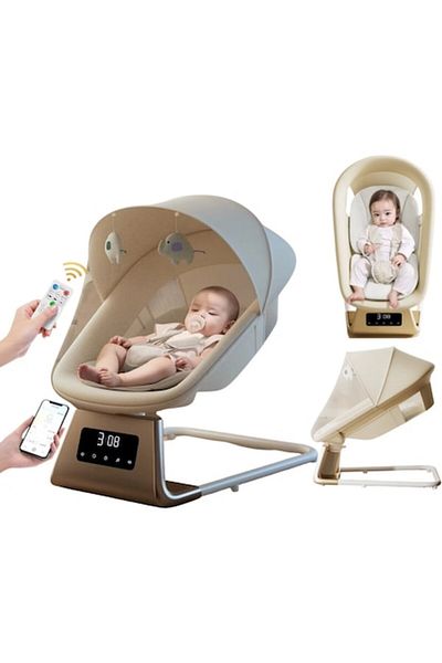 indiggo Babyhug Electric Rocking Chair With 3D Movement, Remote Control, Bluetooth Function, Digital, Easy to Use
