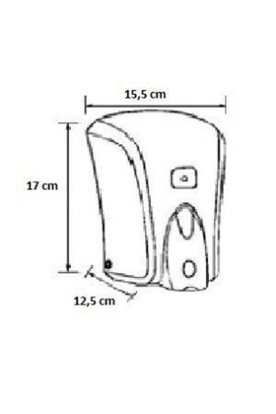 Omnipazar Dozator de săpun lichid medical Vialli S6m 1000 ml alb