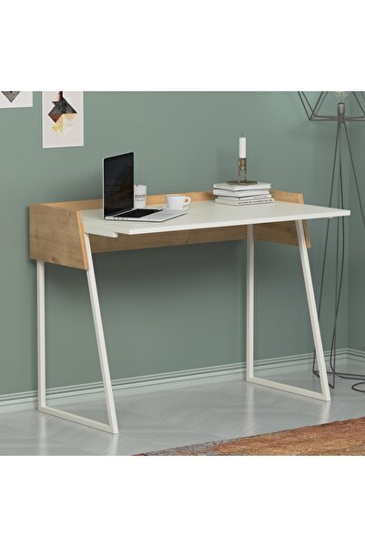 lagomood Rone Çalışma Masası Beyaz Meşe