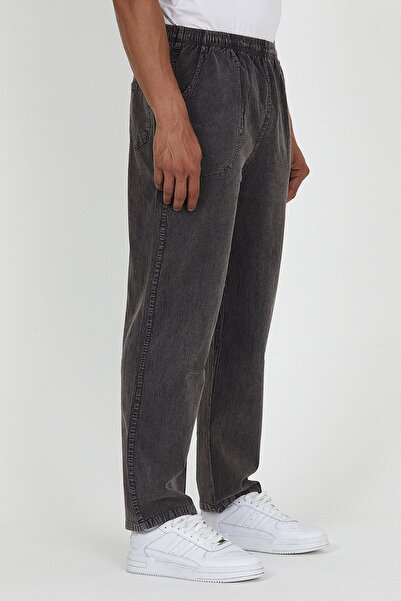 Dechers Erkek Büyük Beden %100 Pamuk Keten Görünümlü Pantolon E206