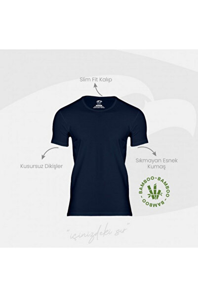 Şahin Чоловічий 96% бамбук, короткий рукав, велосипедний комір, боді 10027