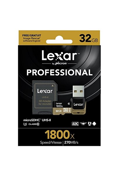 Lexar 32gb 1800x Micro Sd Hafıza Kartı 270 Mb/s