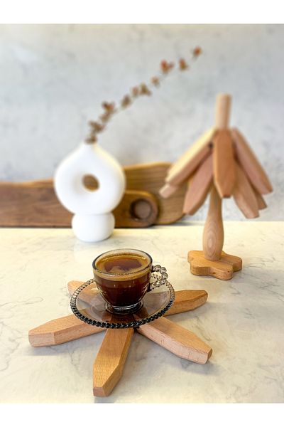 Tezyinat Wood -Doğal Beech Wood Trivet