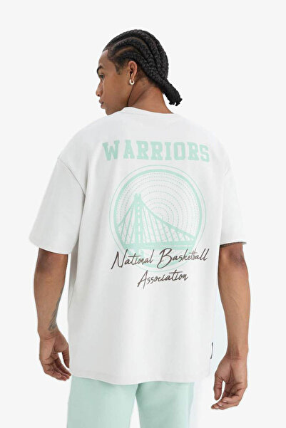 DeFacto DeFactoFit NBA Golden State Warriors - Ποδηλατικό λαιμόκοψη, στάμπα σ...