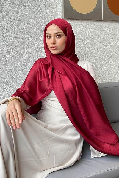 lamelif Janjan Shawl Claret Red