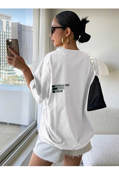 KOZİA OUTDOORS Tricou basic unisex supradimensionat cu imprimeu malkoçbey che...