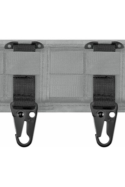 Choice مشبك حزام رياضي أسود اللون، قطعتان، مشبك مولي على شكل حرف T، مشبك حزام...