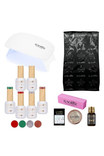 LUXORISE Kit de ojă semipermanentă 10ml cu lampă UV magică pentru sărbători