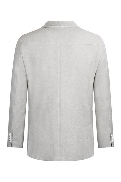 Hatemoğlu Stone Comfort Fit Mono Collar Classic Linen Jacket