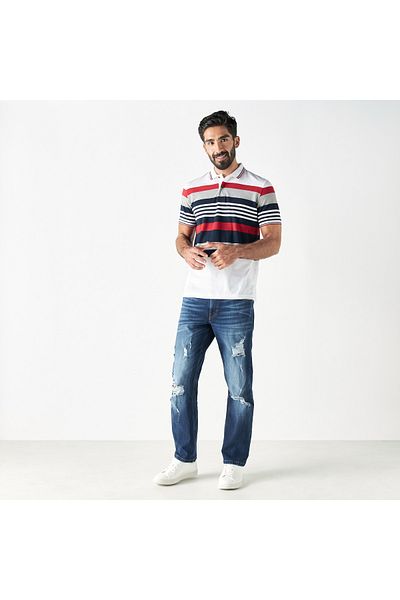 FAV Stripe Polo Tshirt