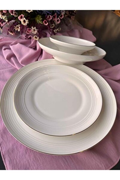 ROSSEV Yemek Takımı Royal Charme Gold 24 Parça 6 Kişilik