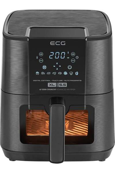 ECG Friteuza cu aer cald AF 5500 Crunchy, 5.5 L, 1350 W, control temperatura 80-200°C
